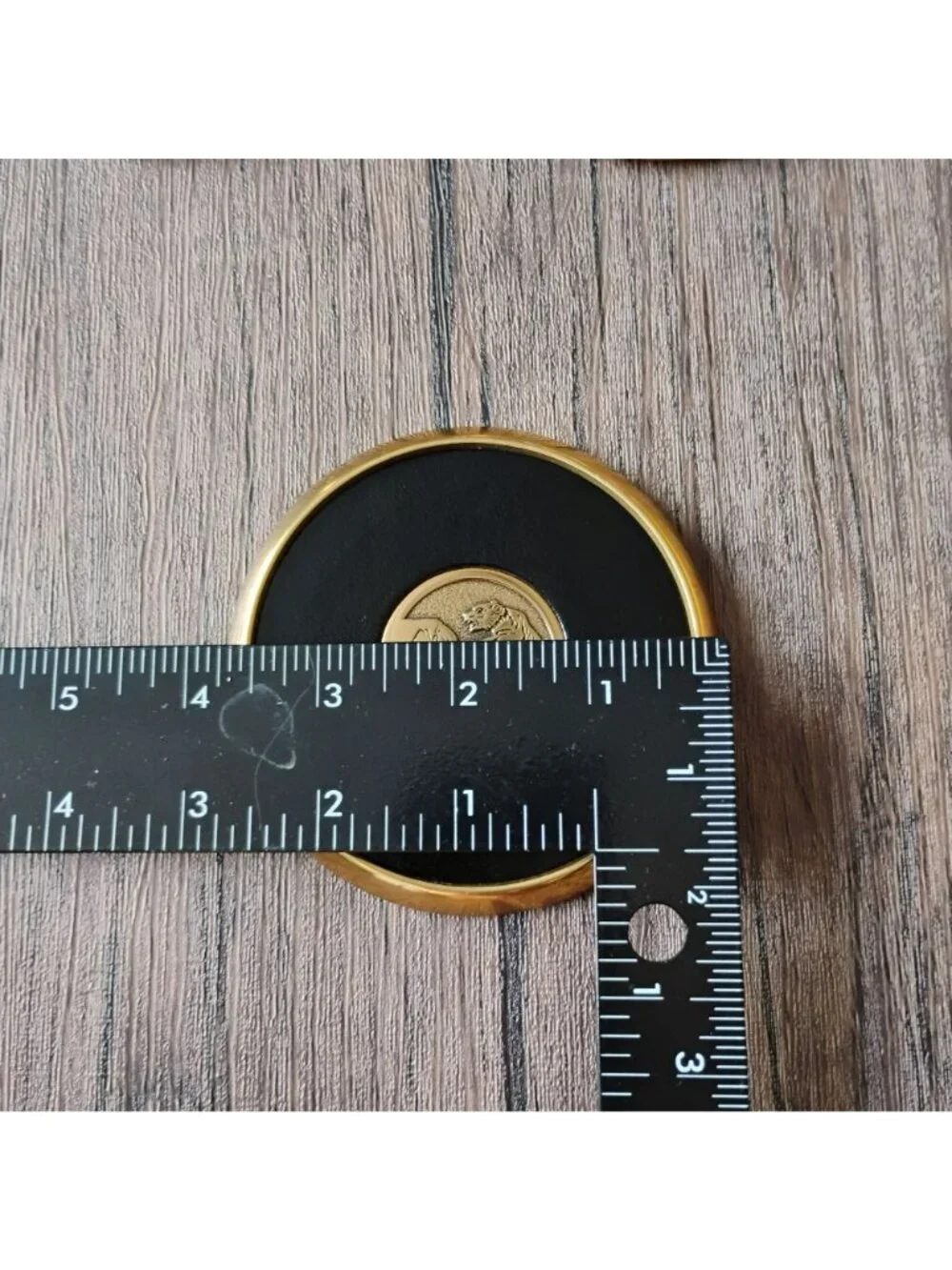 Vintage Brass Bull and Bear Coasters - Set of 7 Wall Street Leather Cork Backing